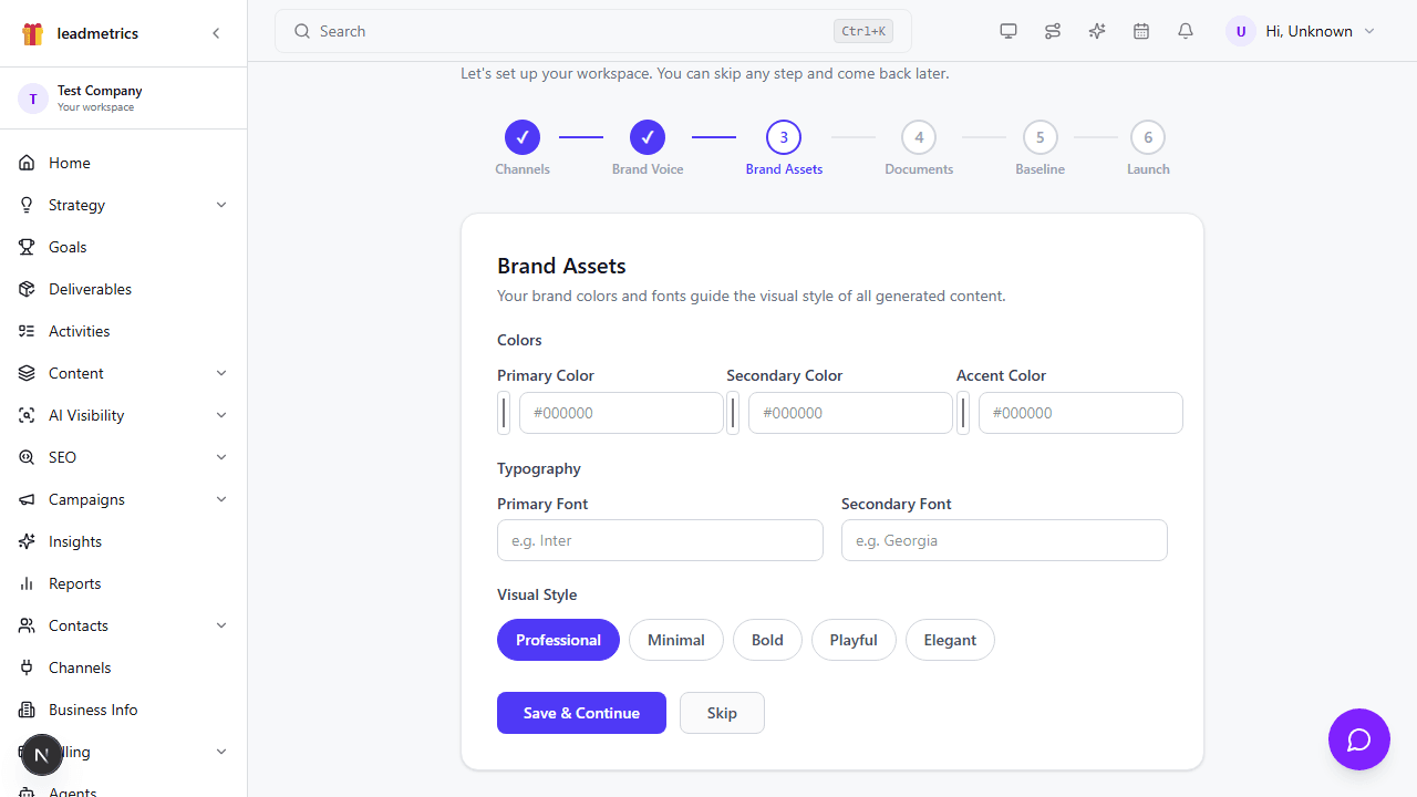 Step 3: Brand Assets